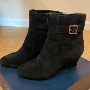 NWT Cole Haan short boot in black suede